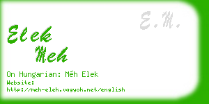 elek meh business card