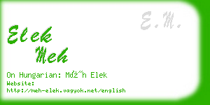 elek meh business card